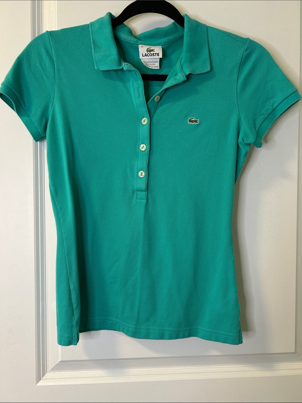 Lacoste Women's Teal Polo Shirt